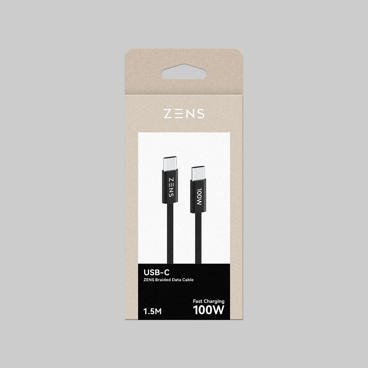 Zens 100W USB-C 充電數據線 (1.5米)