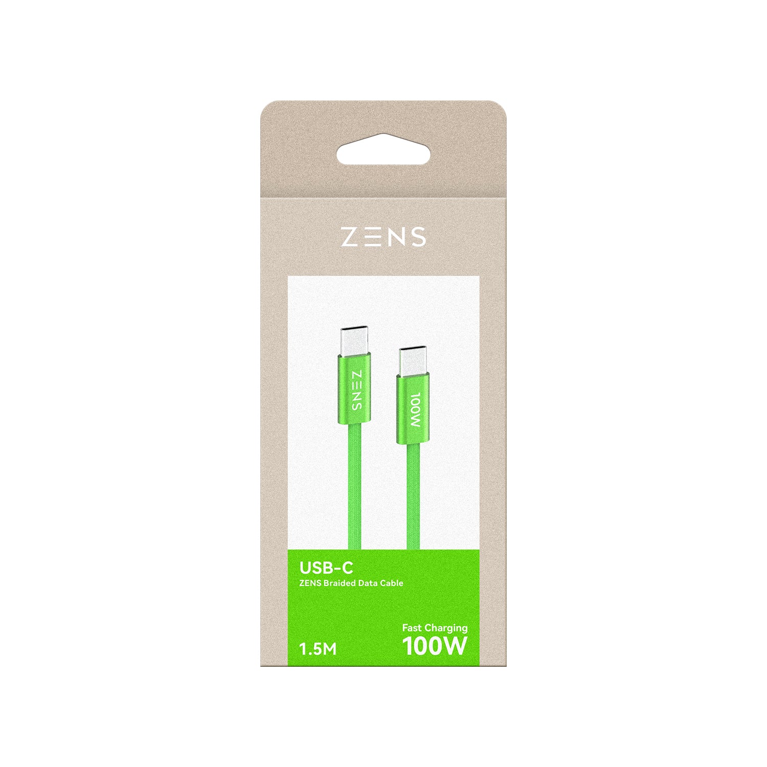 Zens 100W USB-C 充電數據線 (1.5米)