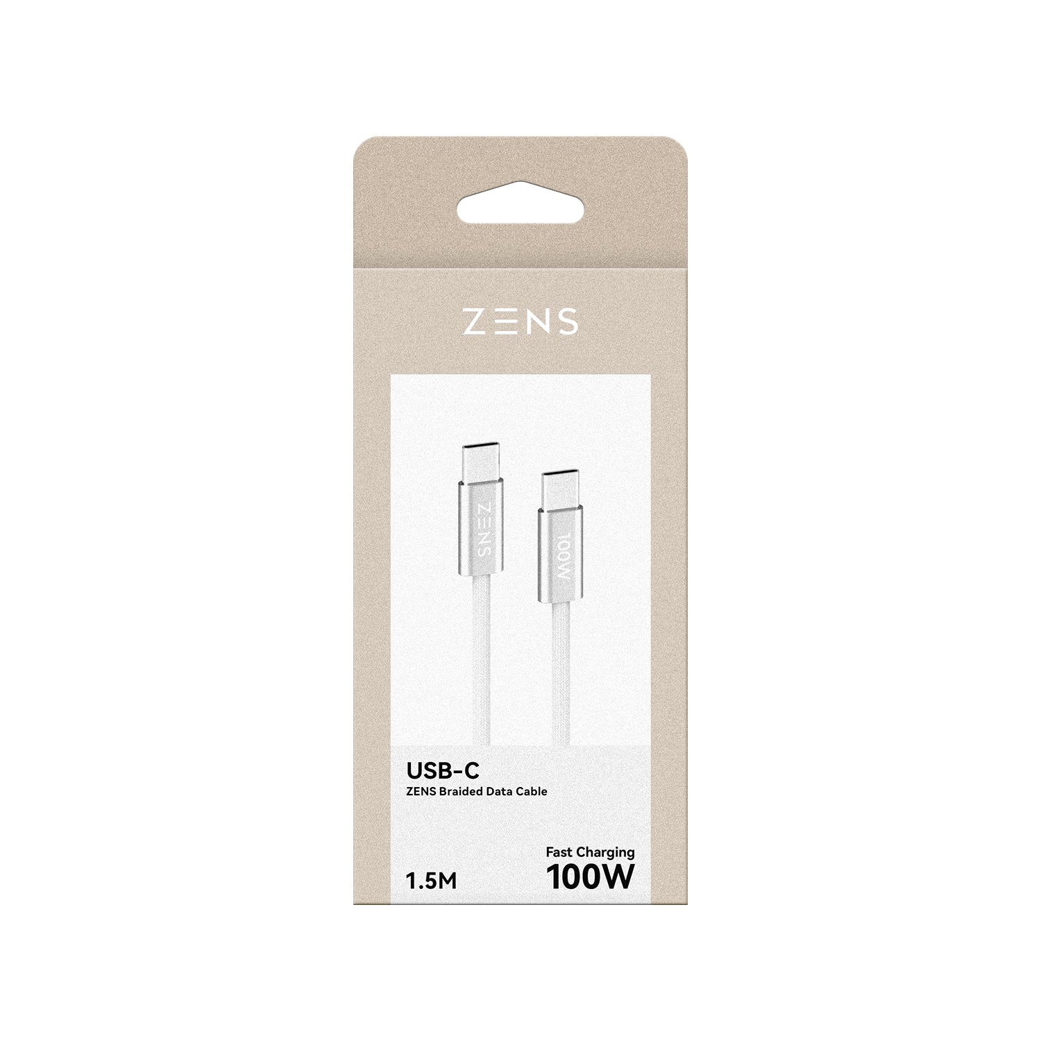 Zens 100W USB-C 充電數據線 (1.5米)