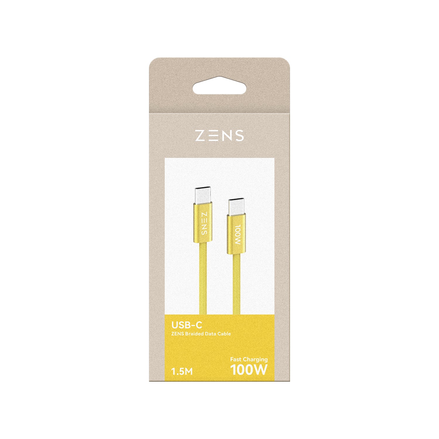 Zens 100W USB-C 充電數據線 (1.5米）